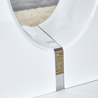 1st Choice Sleek White Marble-Effect Table