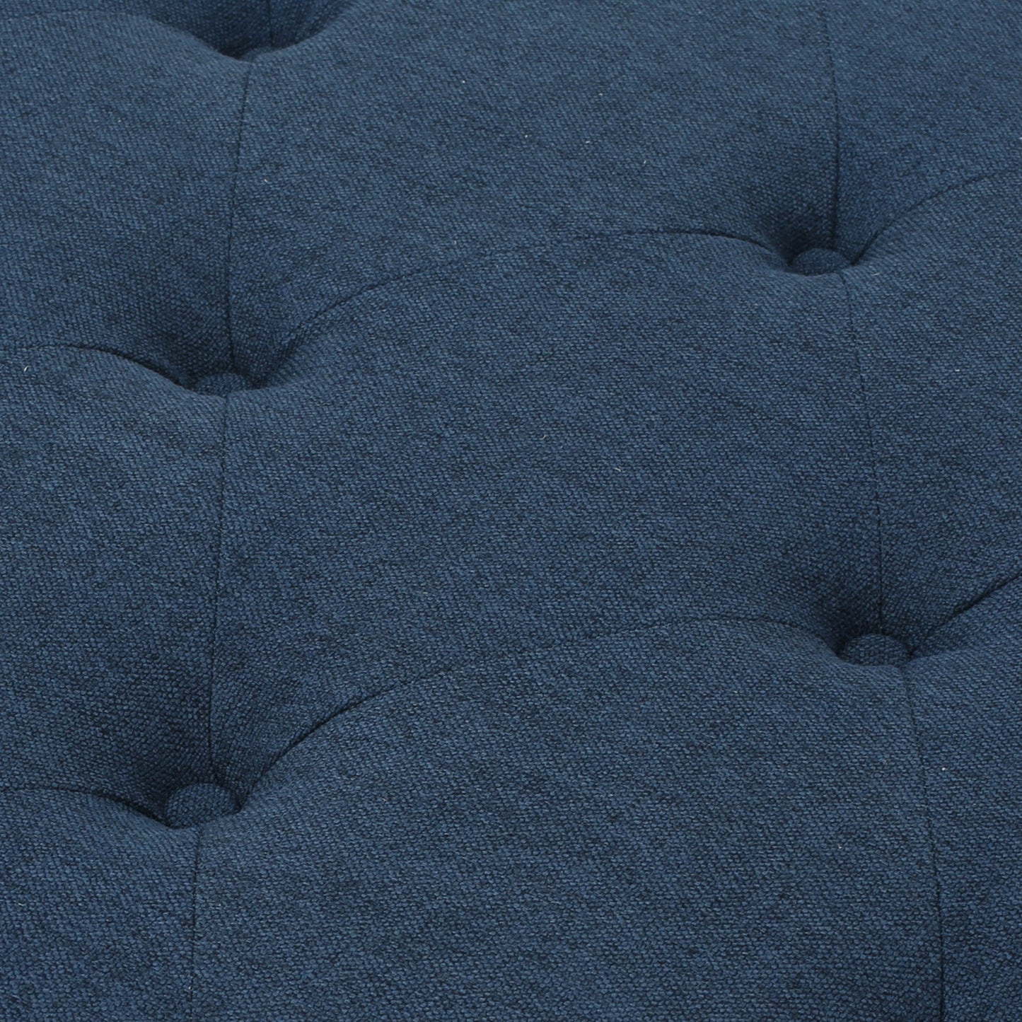 1st Choice Modern Madrid KD Tufted Fabric Ottoman in Navy Blue