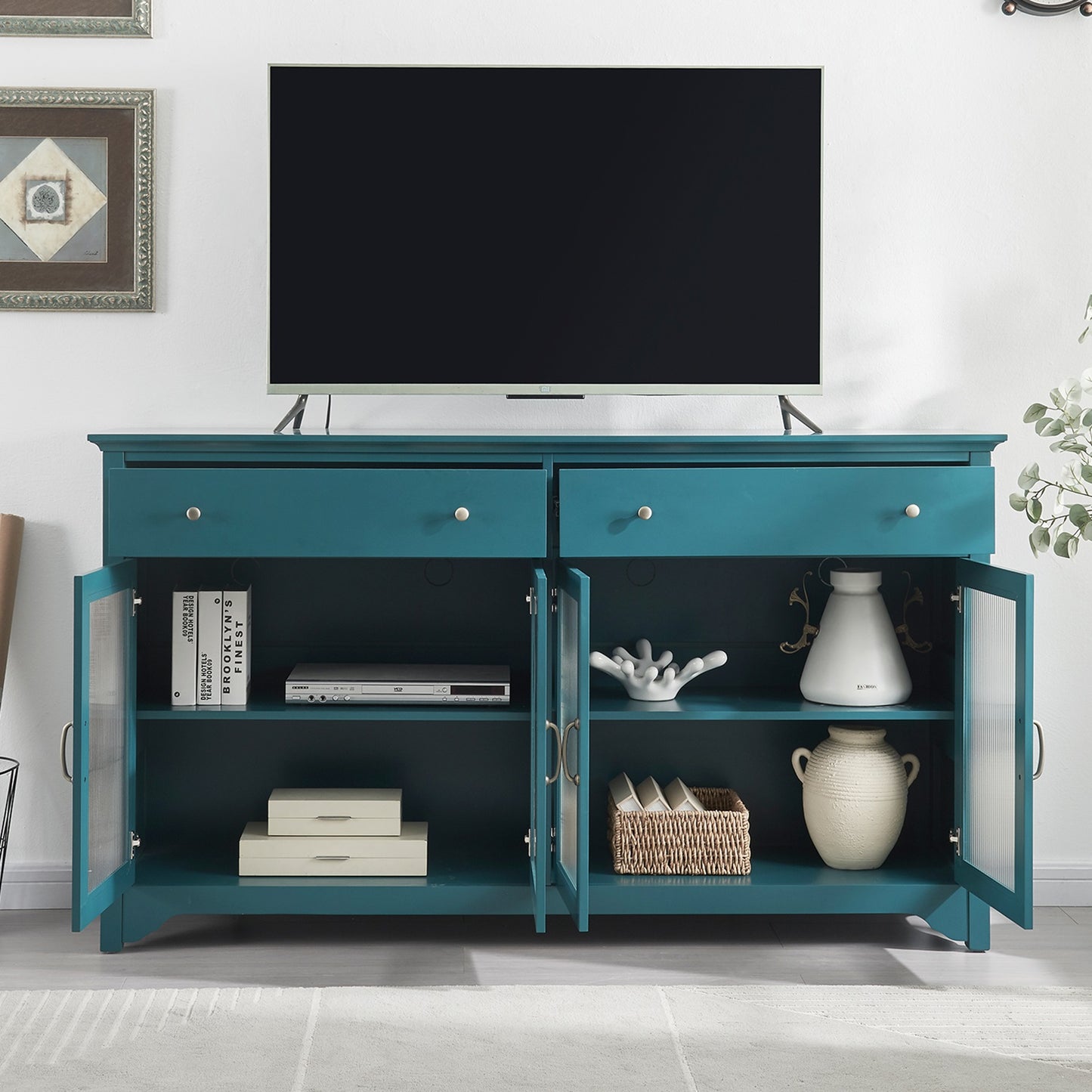 1st Choice Modern Living Room 66" TV Console Storage Buffet Cabinet