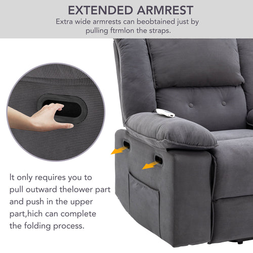 1st Choice Massage Recliner Power Lift Chair for Elderly in Gray
