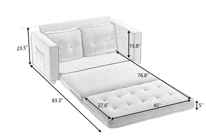 1st Choice Modern 3 Fold Sofa Convertible Futon Couch Sleeper Sofabed