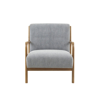 1st Choice Modern Polyester Solid Wood Frame Lounge Chair in Grey