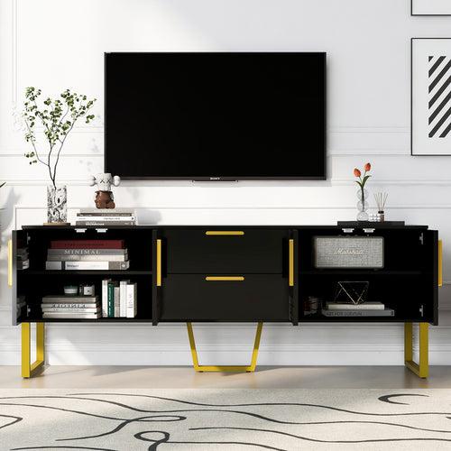 1st Choice Modern Living Room 75" TV Stand Console Table Storage Cabinet