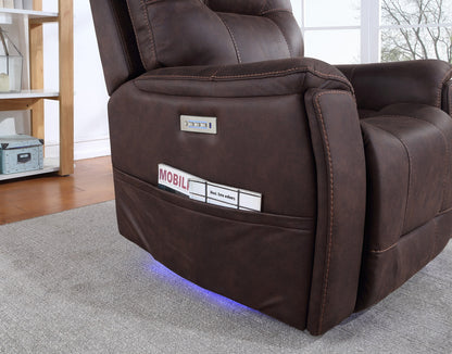 1st Choice Transitional Triple-Power Recliner with Power Footrest