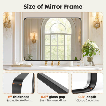 1st Choice Black Fiberglass Mirror: Elegance & Durability for Your Home