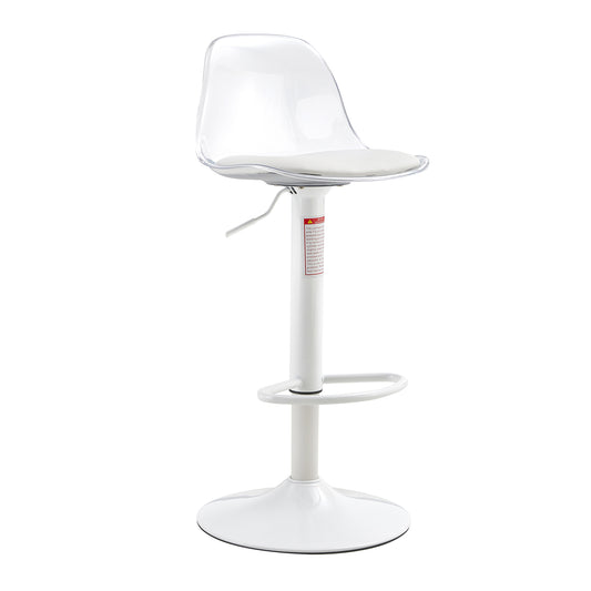 1st Choice White PU Bar Stool: Modern Comfort & Style | Purchase Now