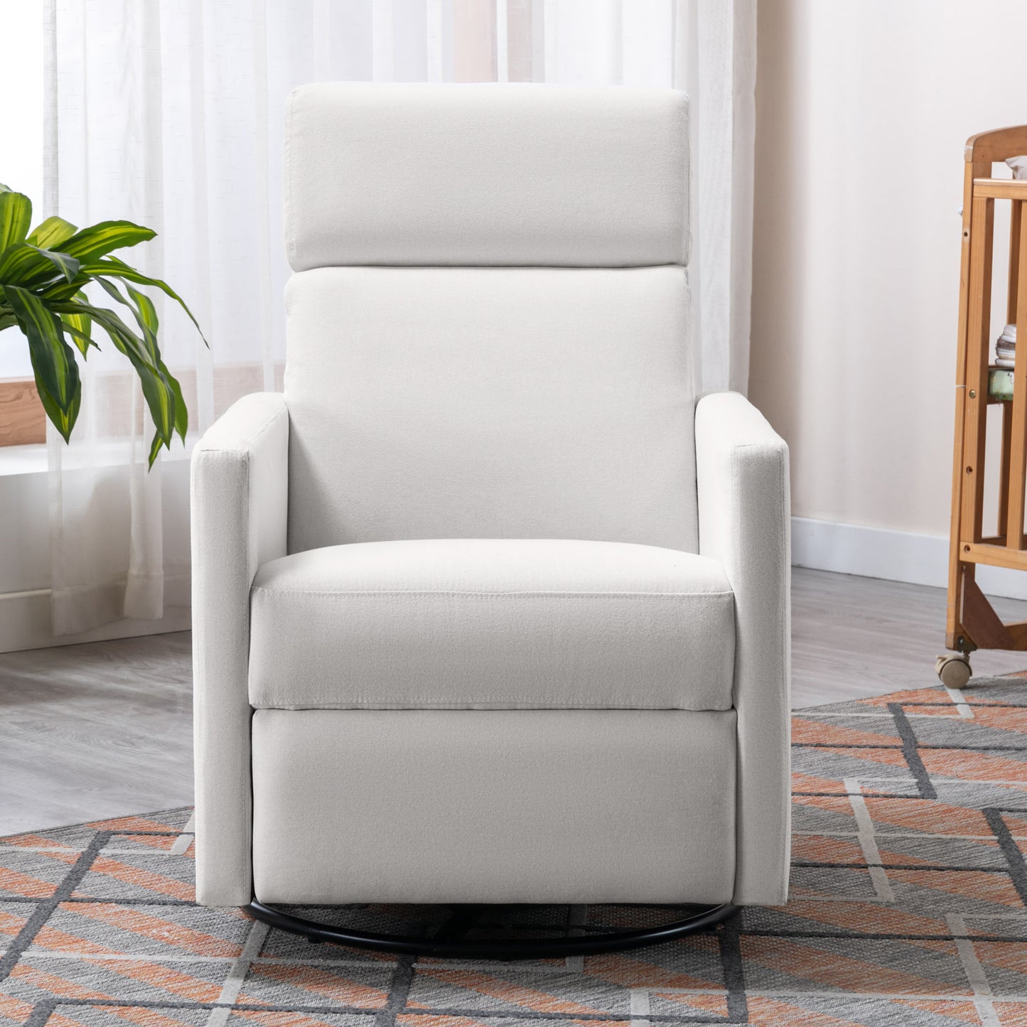 1st Choice Modern Upholstered Rocker Nursery Chair Plush Seating Glider