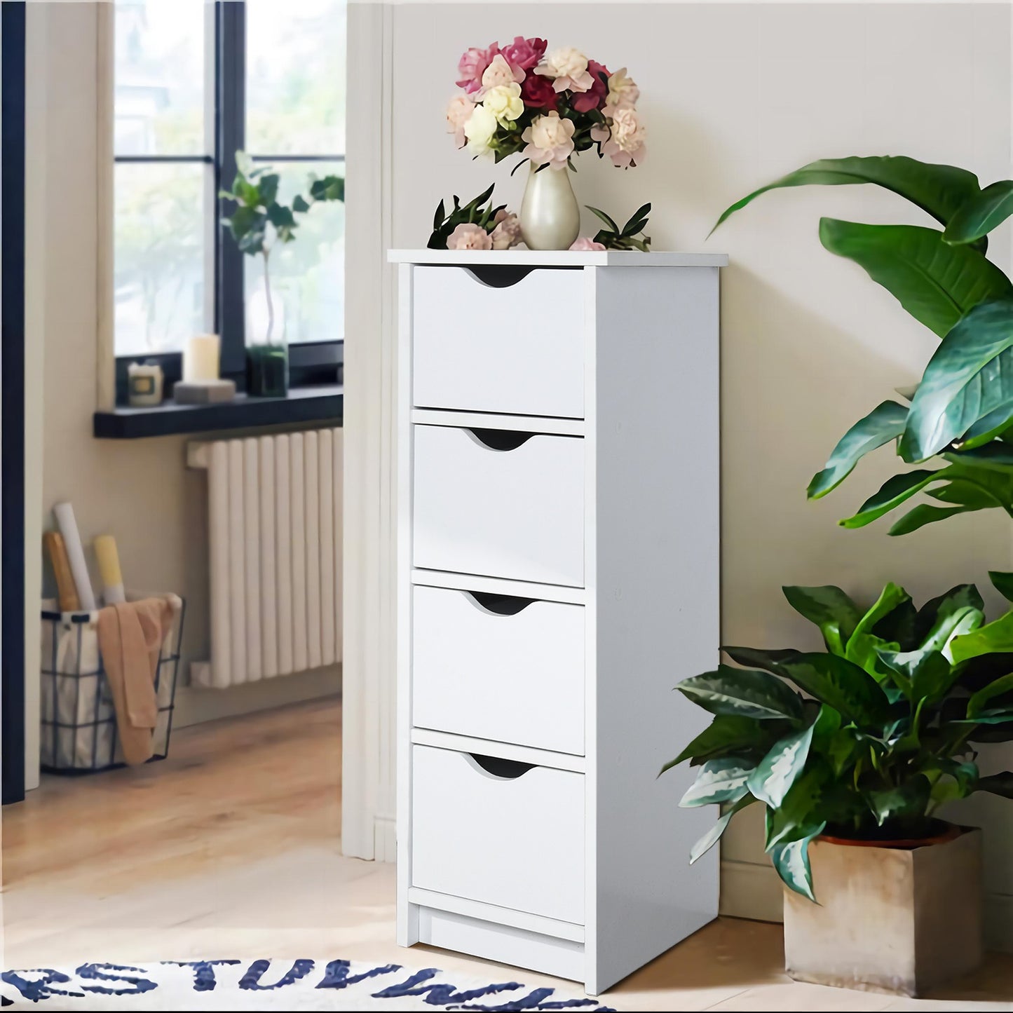 1st Choice Elegant White Storage Cabinet - Thai Craftsmanship | Spacious & Stylish