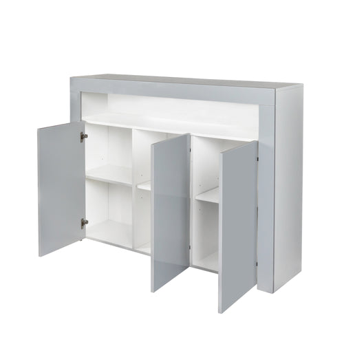 1st Choice Living Room Sideboard Storage Cabinet Black High Gloss