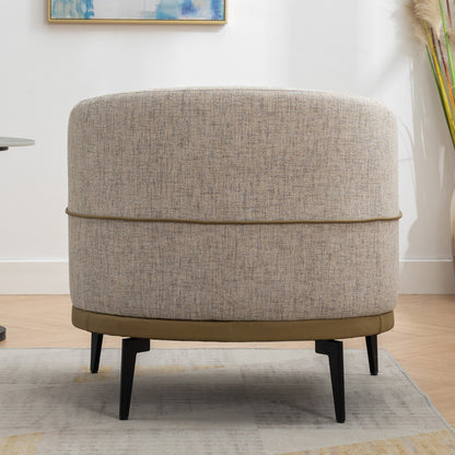 1st Choice Modern Two-tone Barrel Fabric Upholstered Round Chair
