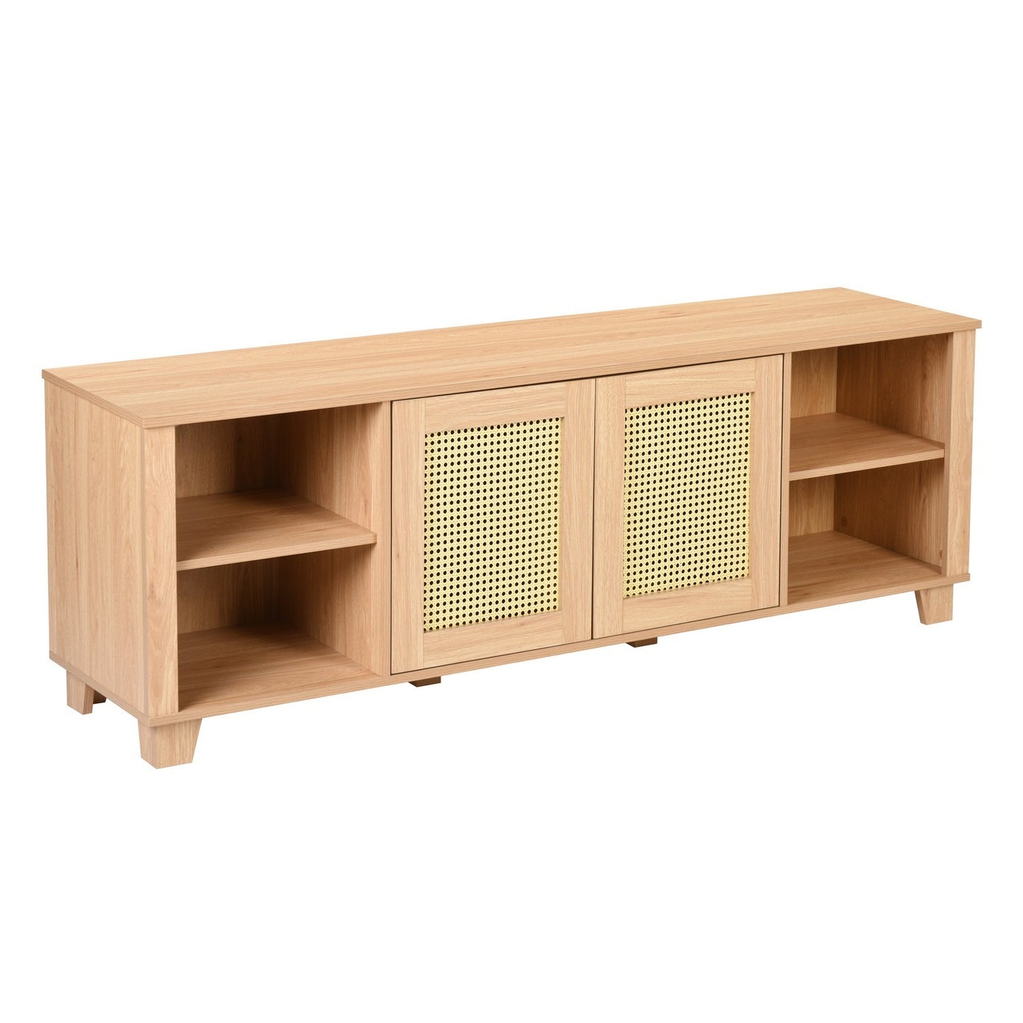 1st Choice Modern 64.4" Rattan TV Stand Console Entertainment Center