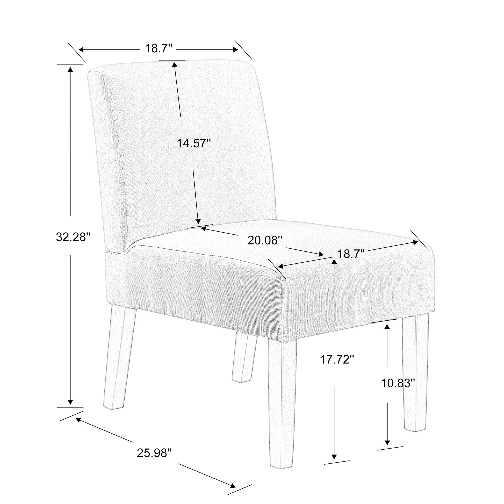 Fabric Accent Chair Set of 2 with Round Wood Table, Decorative Slipper Chair Vanity Chair for Bedroom Home Office, Corner Side Chair [Video] - 1st Choice Furniture Direct