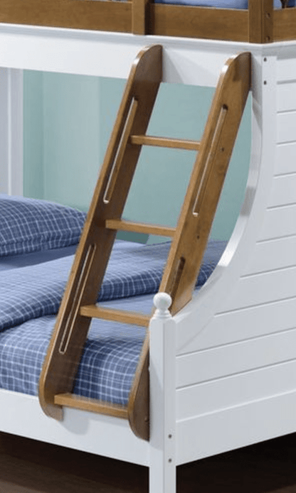 Farah Oak & White Finish Twin/Full Bunk Bed - 1st Choice Furniture Direct