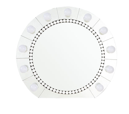 Farai Glam Mirrored & Faux Crystal Diamonds Wall Décor Mirror - 1st Choice Furniture Direct