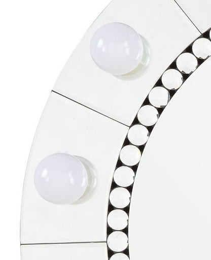 Farai Glam Mirrored & Faux Crystal Diamonds Wall Décor Mirror - 1st Choice Furniture Direct