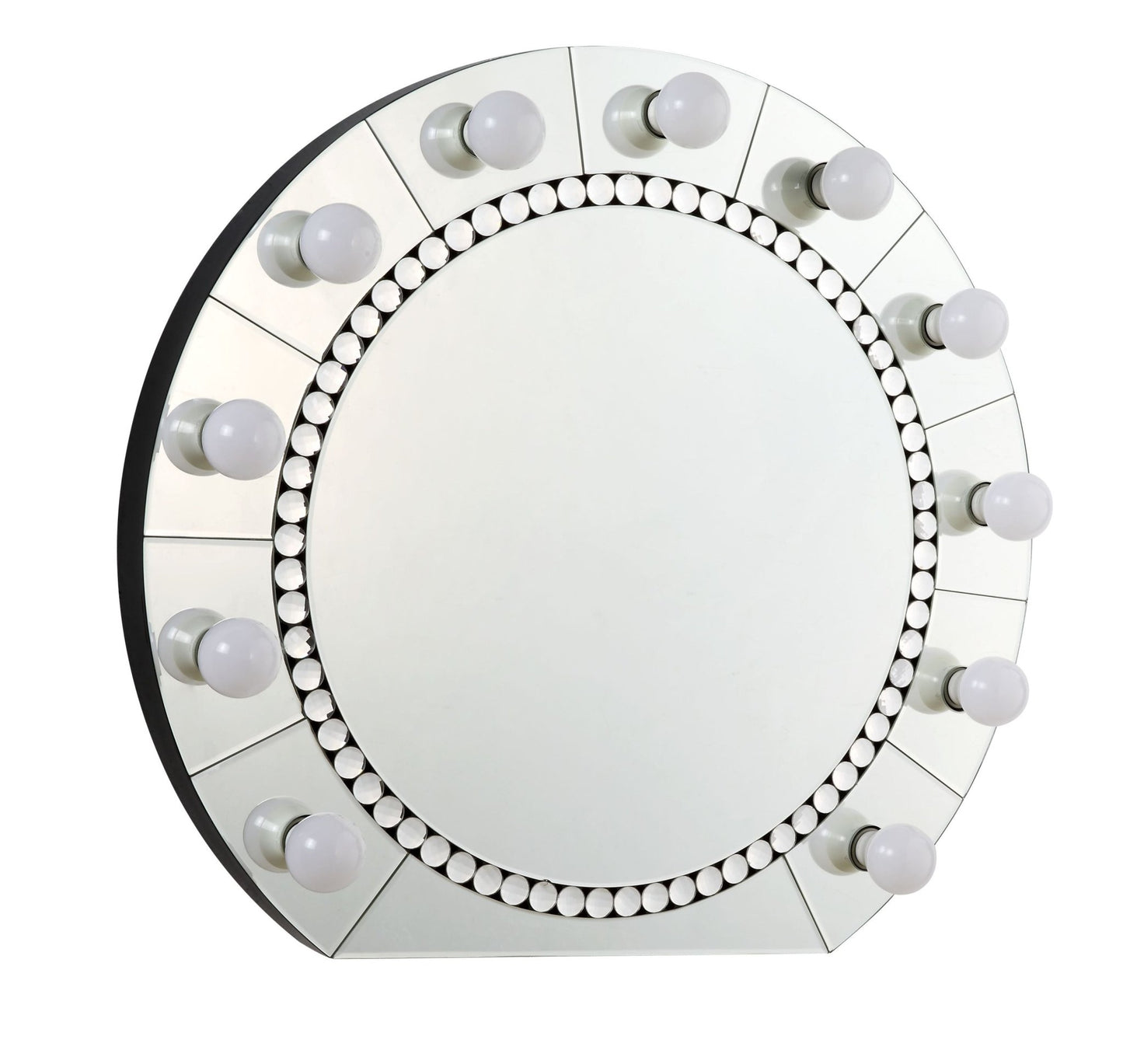 Farai Glam Mirrored & Faux Crystal Diamonds Wall Décor Mirror - 1st Choice Furniture Direct