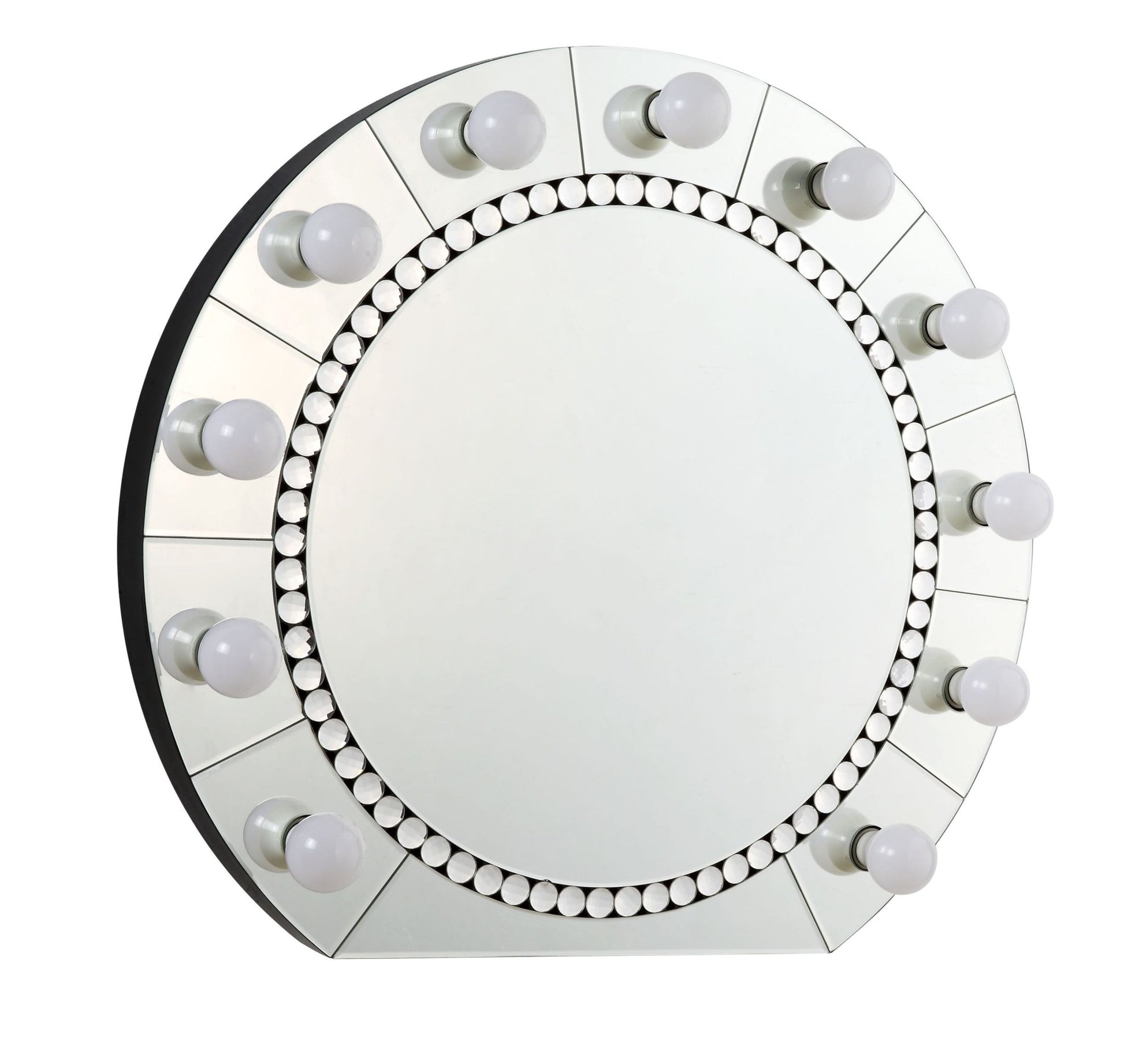 Farai Glam Mirrored & Faux Crystal Diamonds Wall Décor Mirror - 1st Choice Furniture Direct