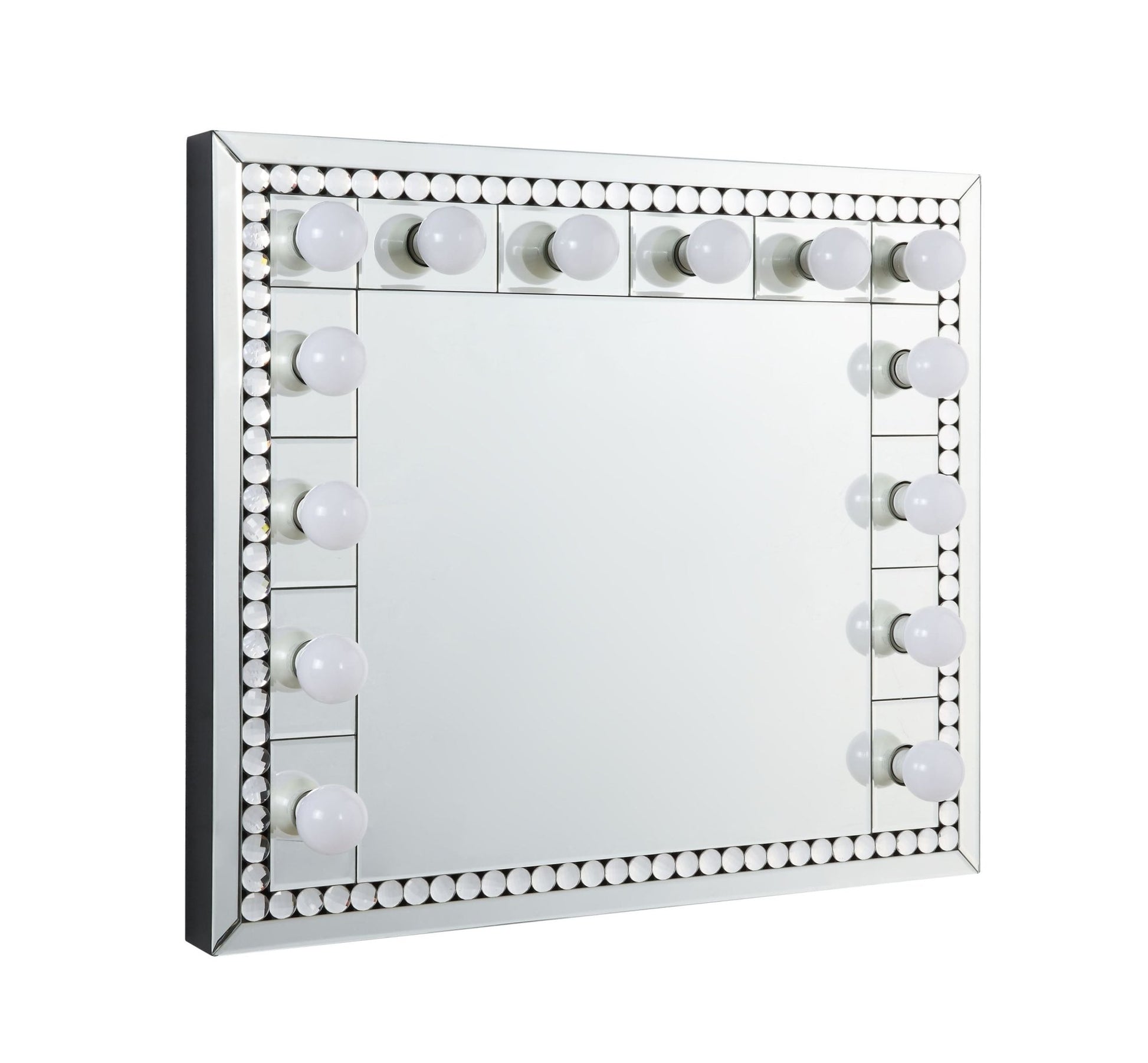 Farai Mirrored & Faux Crystal Diamonds Accent Mirror - 1st Choice Furniture Direct