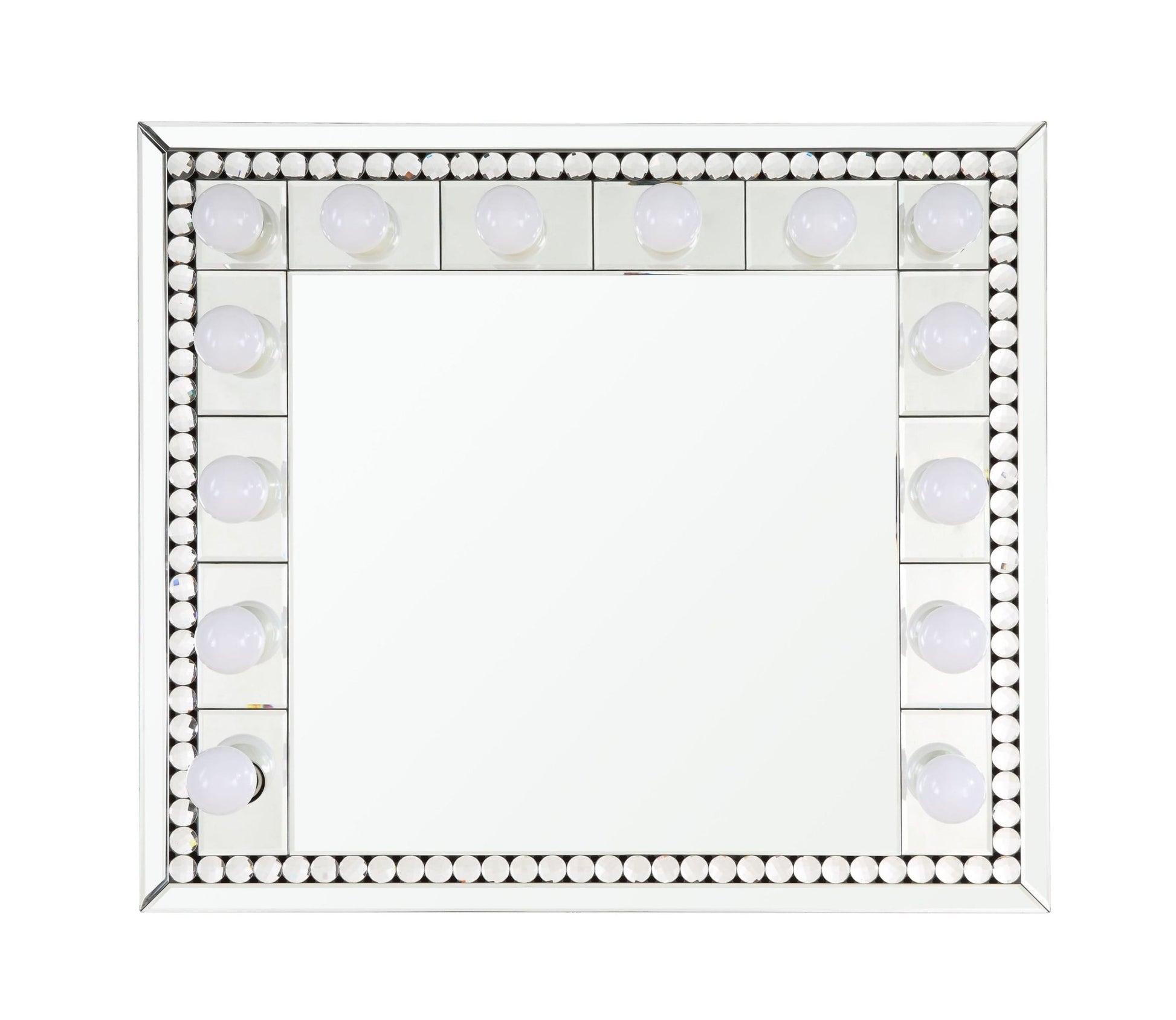 Farai Mirrored & Faux Crystal Diamonds Accent Mirror - 1st Choice Furniture Direct