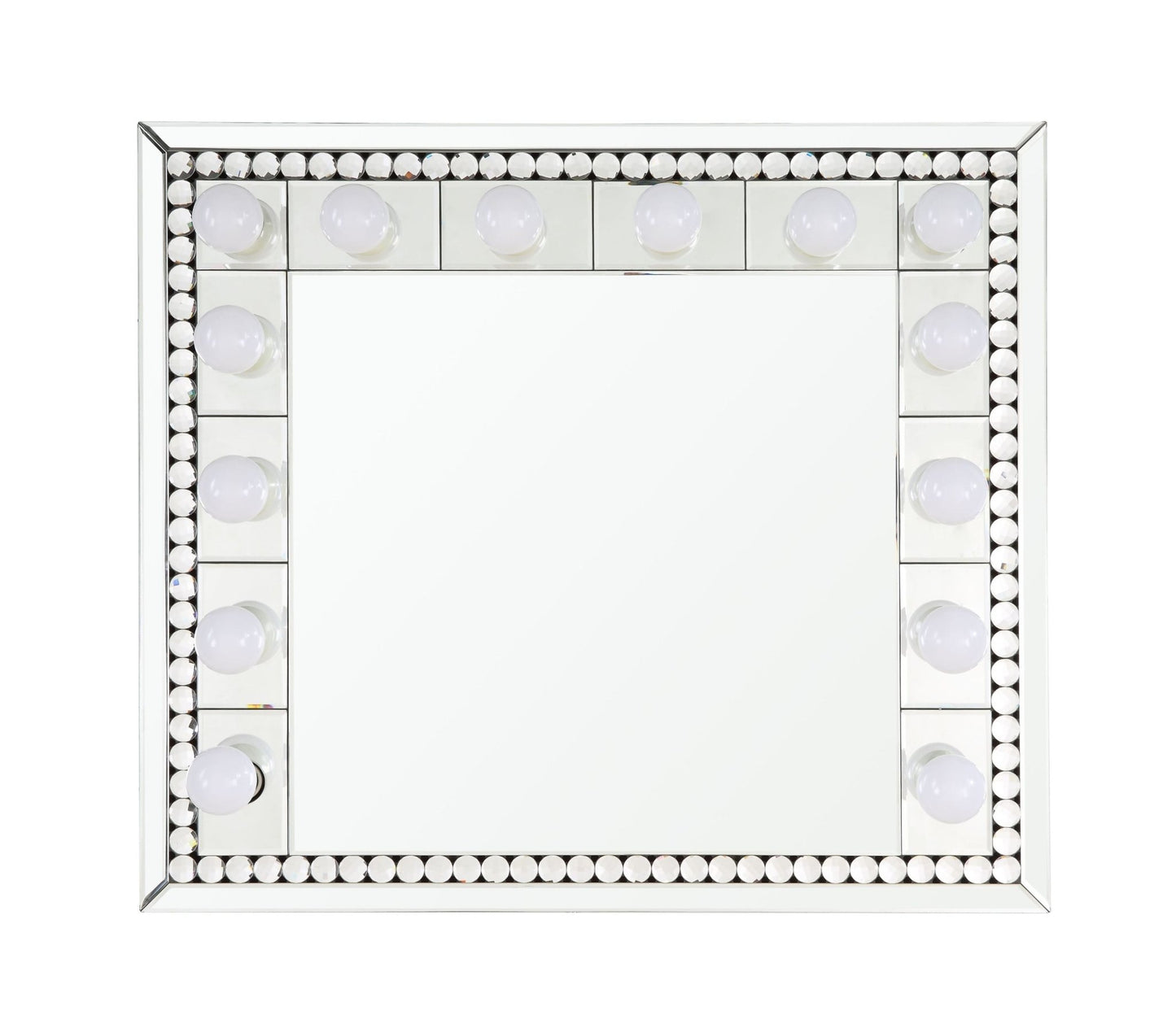 Farai Mirrored & Faux Crystal Diamonds Accent Mirror - 1st Choice Furniture Direct