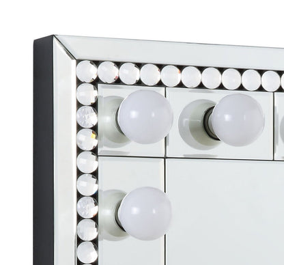 Farai Mirrored & Faux Crystal Diamonds Accent Mirror - 1st Choice Furniture Direct