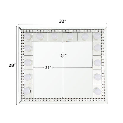 Farai Mirrored & Faux Crystal Diamonds Accent Mirror - 1st Choice Furniture Direct