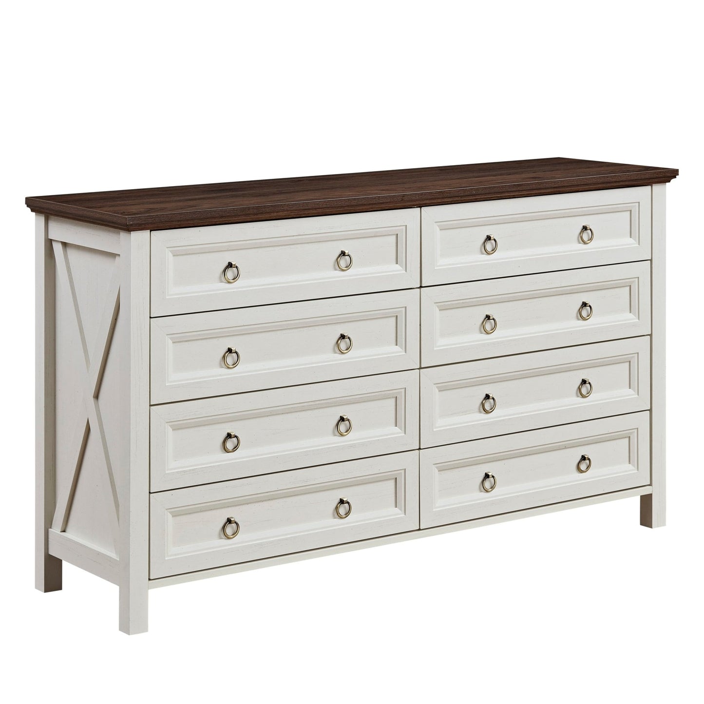 Farmhouse 8 Drawers Dresser Chests for Bedroom, Wood Rustic Tall Chest of Drawers, Dressers Organizer for Bedroom, Living Room, Hallway - 1st Choice Furniture Direct