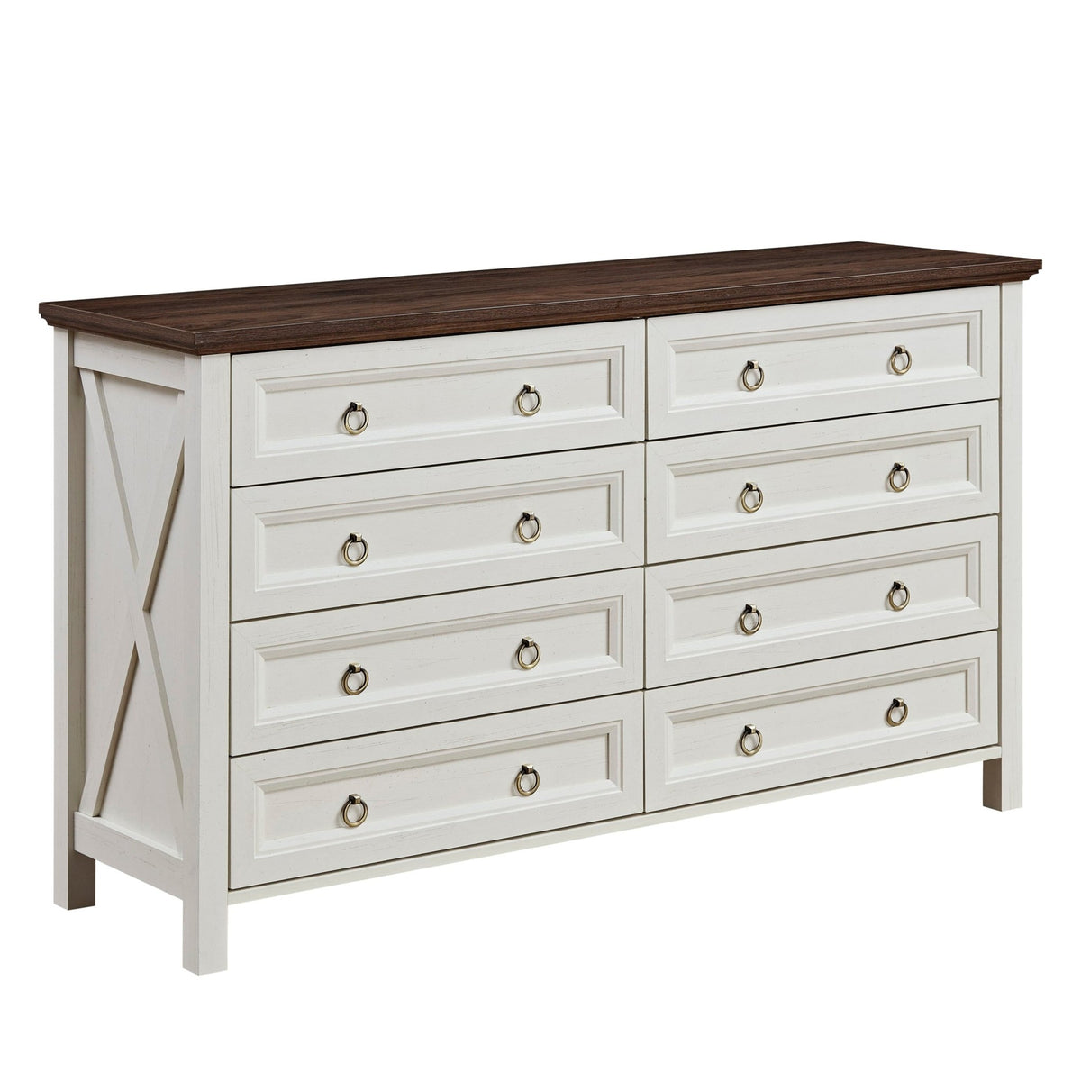 Farmhouse 8 Drawers Dresser Chests for Bedroom, Wood Rustic Tall Chest of Drawers, Dressers Organizer for Bedroom, Living Room, Hallway - 1st Choice Furniture Direct