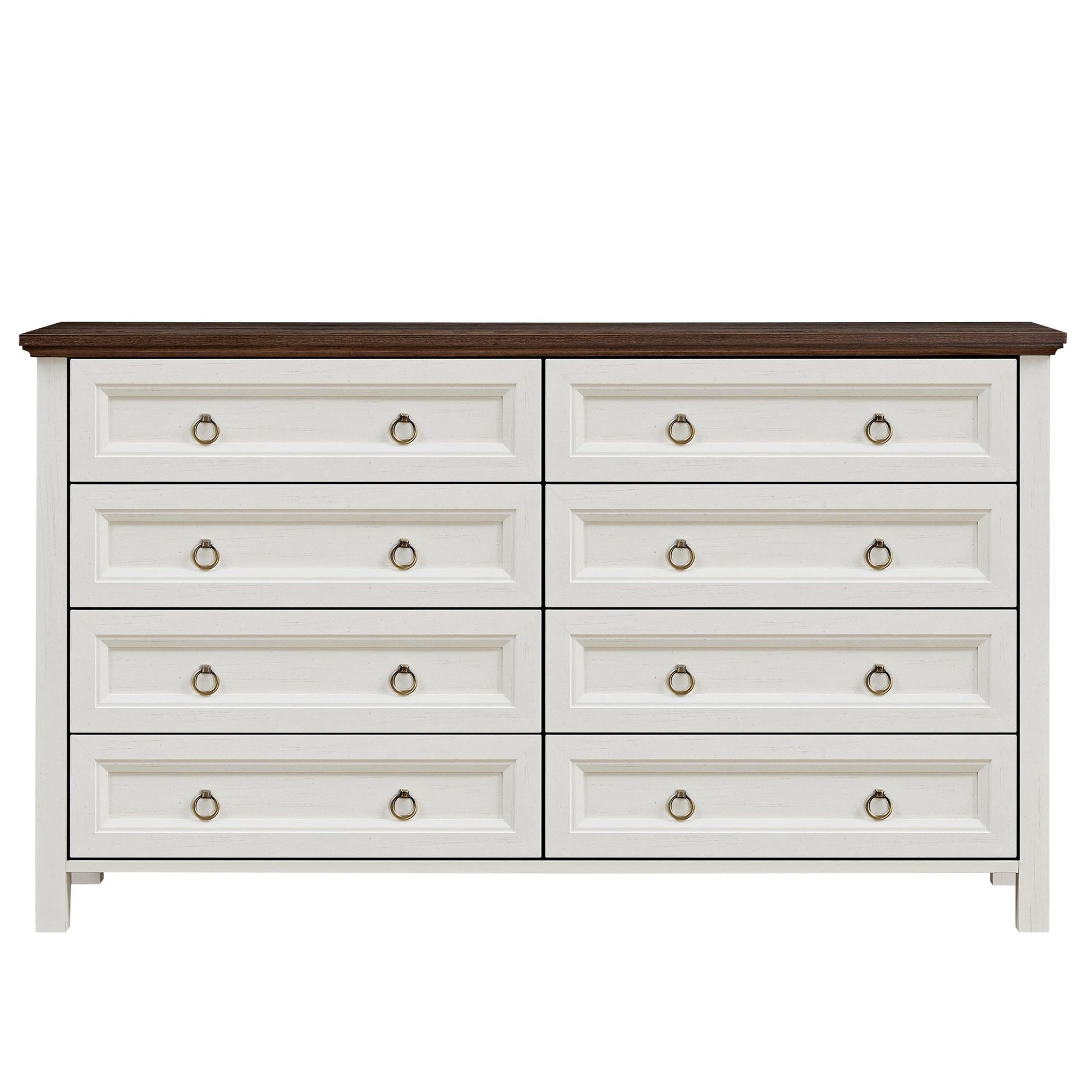 Farmhouse 8 Drawers Dresser Chests for Bedroom, Wood Rustic Tall Chest of Drawers, Dressers Organizer for Bedroom, Living Room, Hallway - 1st Choice Furniture Direct