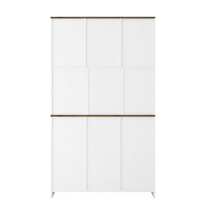 Farmhouse Bar Cabinet with Sliding Barn Door, Large Kitchen BuffetRustic Coffee Bar Sideboard Table,White - 1st Choice Furniture Direct
