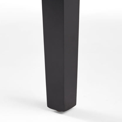 Farmhouse Charm Dining Table with Square Leg Black Solid Wood and MDF 76x35.5 inches - 1st Choice Furniture Direct