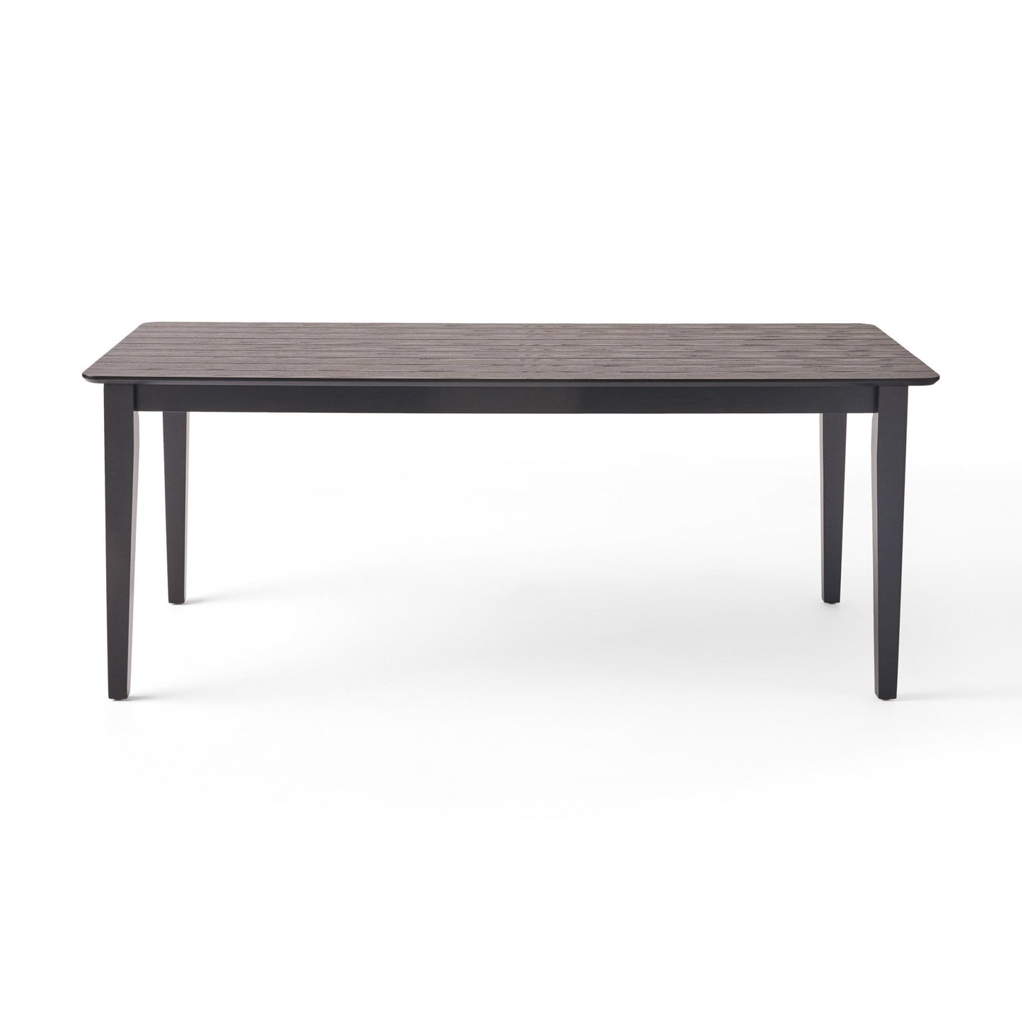 Farmhouse Charm Dining Table with Square Leg Black Solid Wood and MDF 76x35.5 inches - 1st Choice Furniture Direct