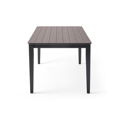 Farmhouse Charm Dining Table with Square Leg Black Solid Wood and MDF 76x35.5 inches - 1st Choice Furniture Direct