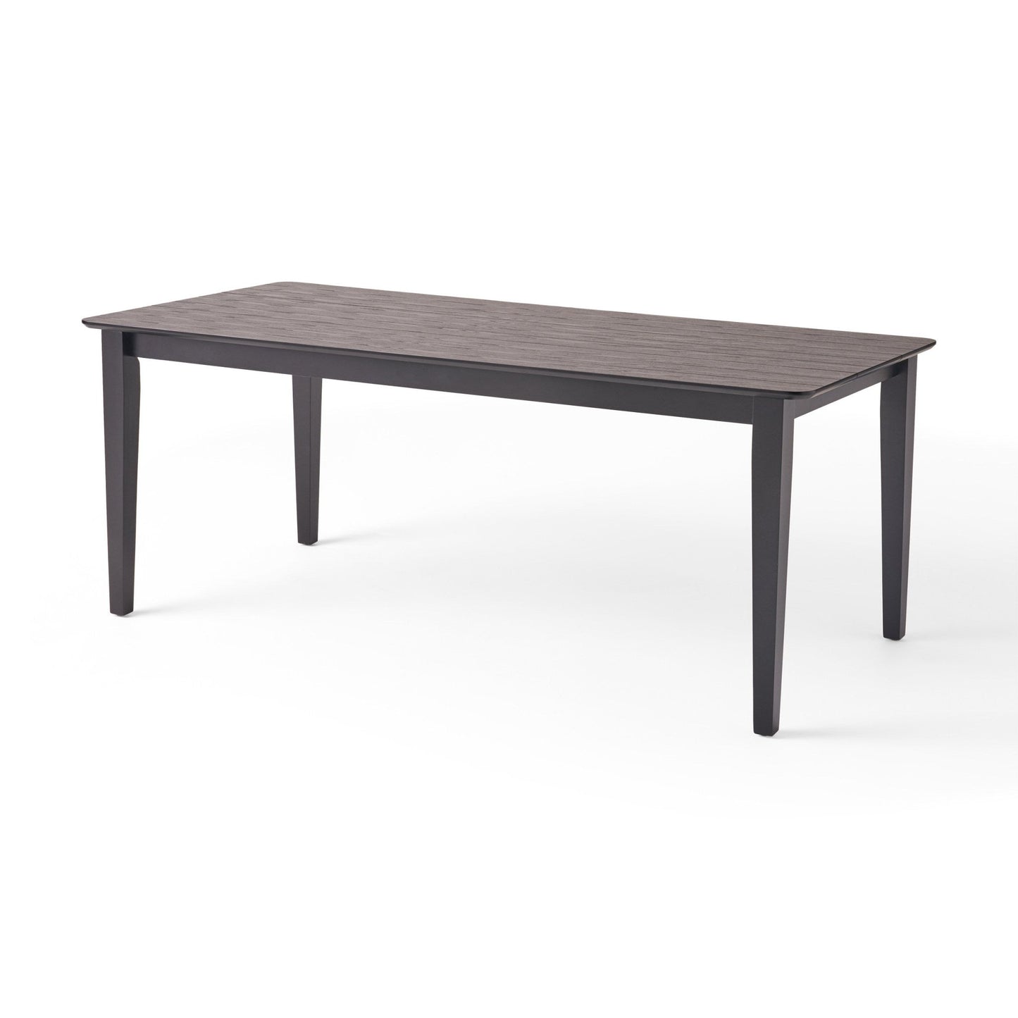 Farmhouse Charm Dining Table with Square Leg Black Solid Wood and MDF 76x35.5 inches - 1st Choice Furniture Direct