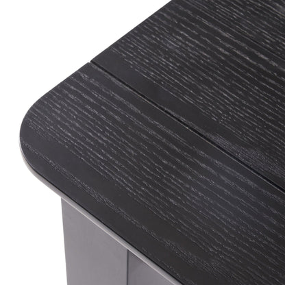Farmhouse Charm Dining Table with Square Leg Black Solid Wood and MDF 76x35.5 inches - 1st Choice Furniture Direct