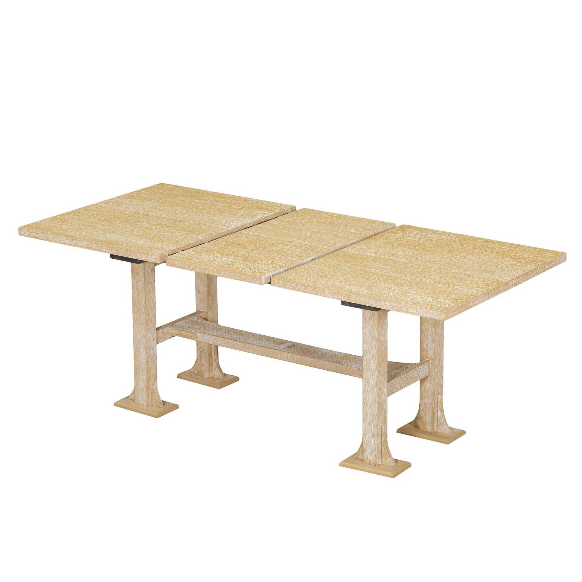 Farmhouse Extendable Dining Table Set for 6 – Rubber Wood Table with Chairs & Bench - 1st Choice Furniture Direct