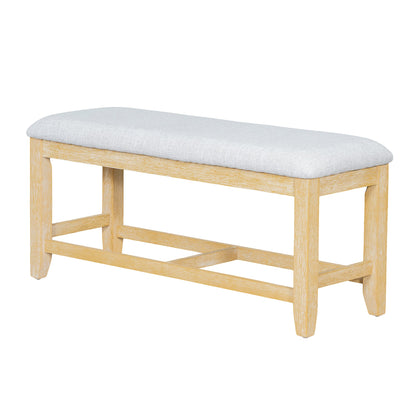Farmhouse Extendable Dining Table Set for 6 – Rubber Wood Table with Chairs & Bench - 1st Choice Furniture Direct