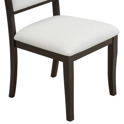 Farmhouse Round Dining Table Set for 4 – Extendable Rubber Wood Dining Set with Upholstered Chairs - 1st Choice Furniture Direct