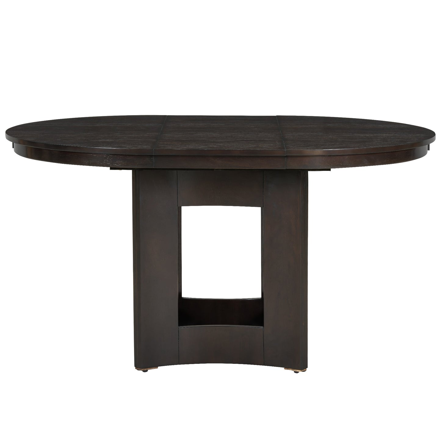 Farmhouse Round Dining Table Set for 4 – Extendable Rubber Wood Dining Set with Upholstered Chairs - 1st Choice Furniture Direct