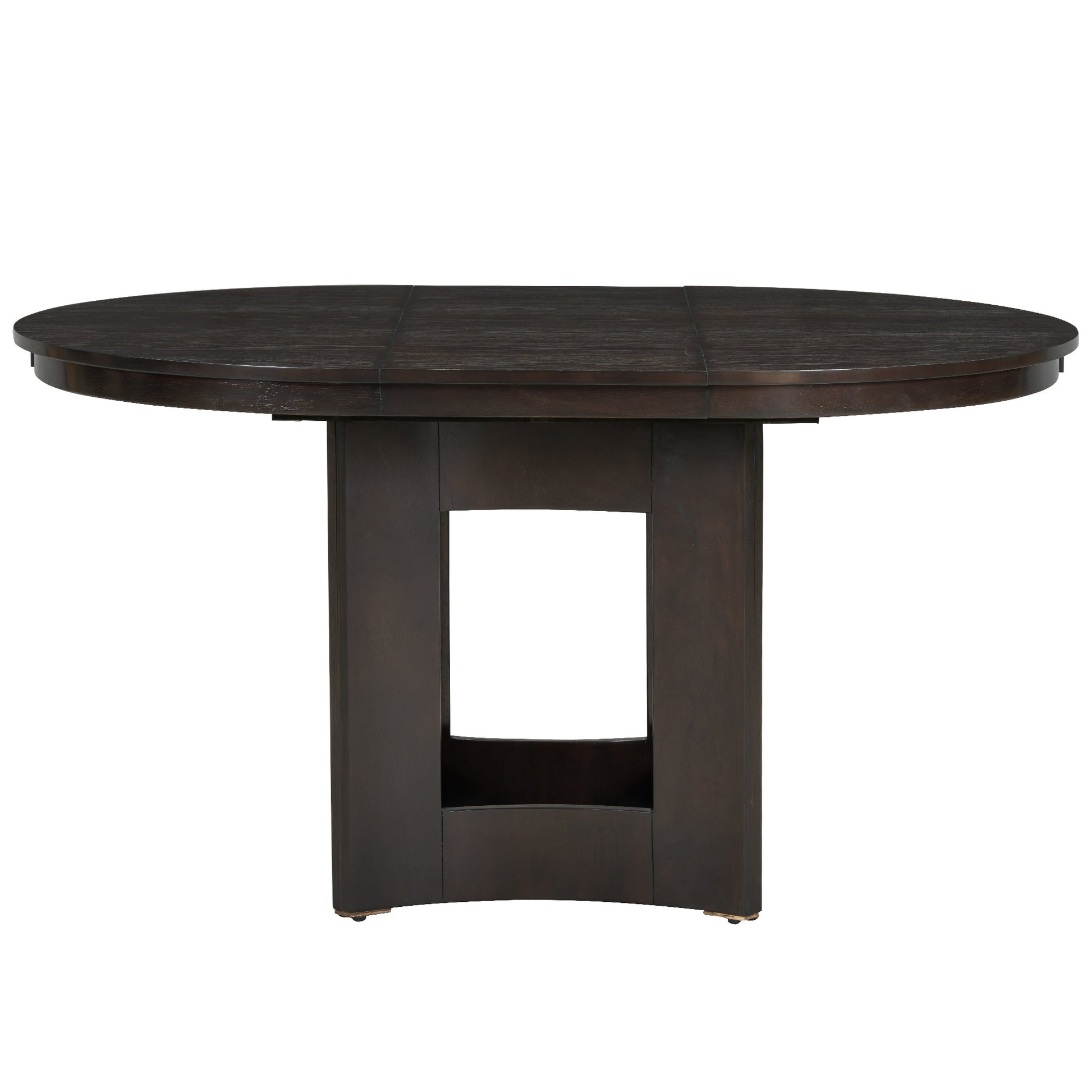 Farmhouse Round Dining Table Set for 4 – Extendable Rubber Wood Dining Set with Upholstered Chairs - 1st Choice Furniture Direct