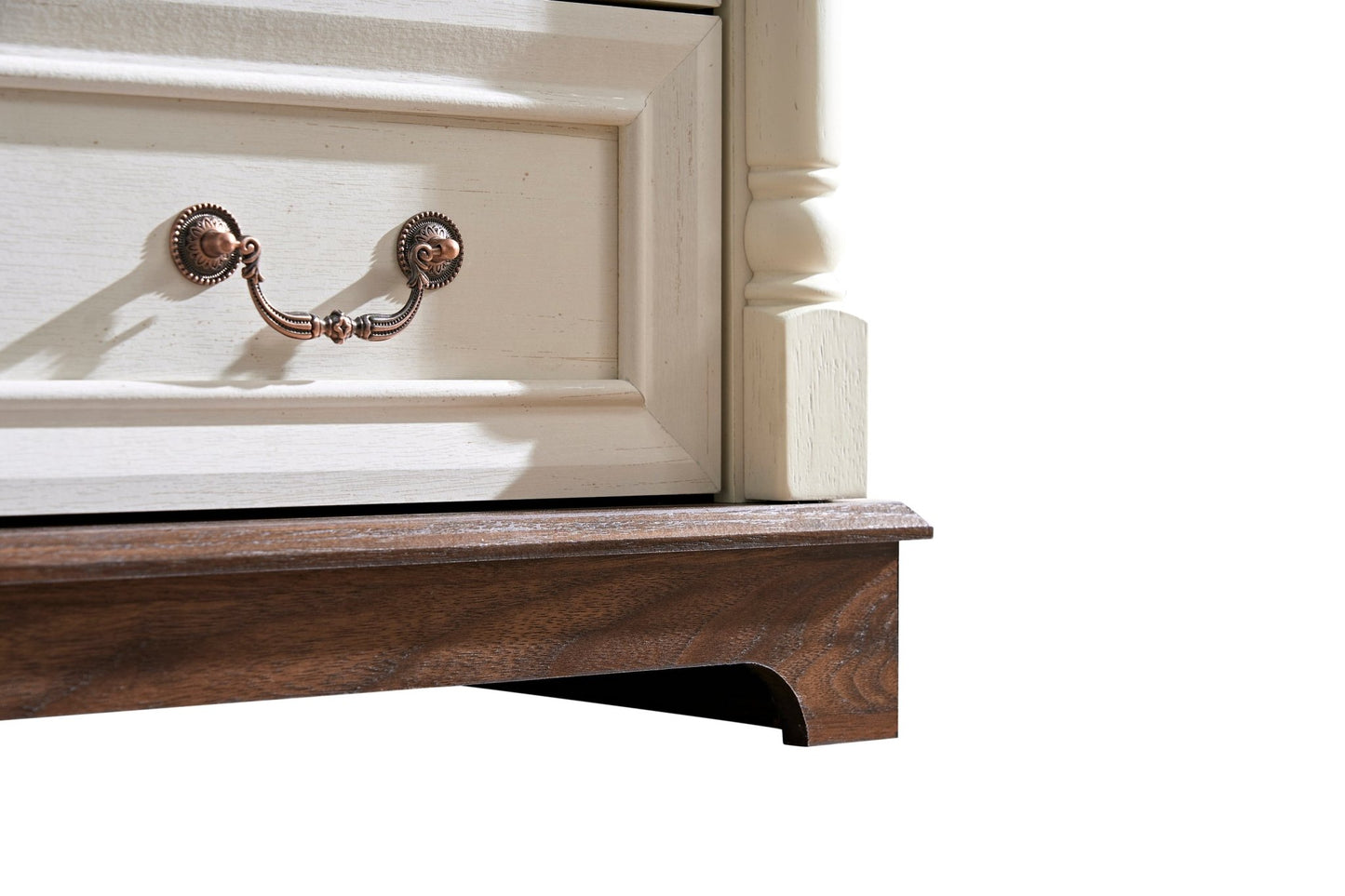 Farmhouse Style 5 Drawer Dresser Chest with Base Wooden Rustic Chest of Drawers, Storage Dresser Organizer for Bedroom, Living Room, Beautiful Sturdy and Durable - 1st Choice Furniture Direct