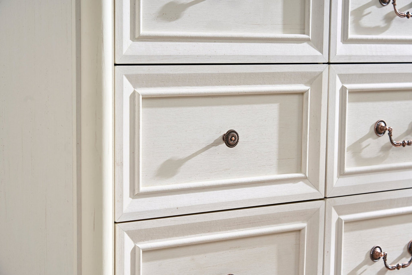 Farmhouse Style 6 Drawer Dresser Chest with Base Wooden Rustic Chest of Drawers, Storage Dresser Organizer for Bedroom, Living Room, Beautiful Sturdy and Durable - 1st Choice Furniture Direct