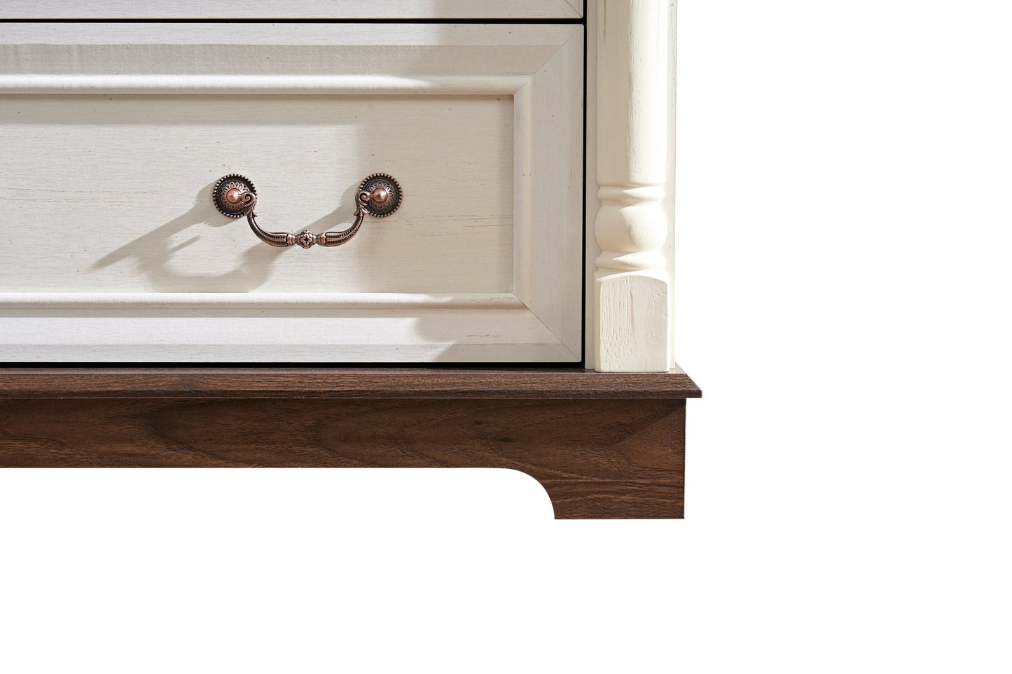 Farmhouse Style 6 Drawer Dresser Chest with Base Wooden Rustic Chest of Drawers, Storage Dresser Organizer for Bedroom, Living Room, Beautiful Sturdy and Durable - 1st Choice Furniture Direct