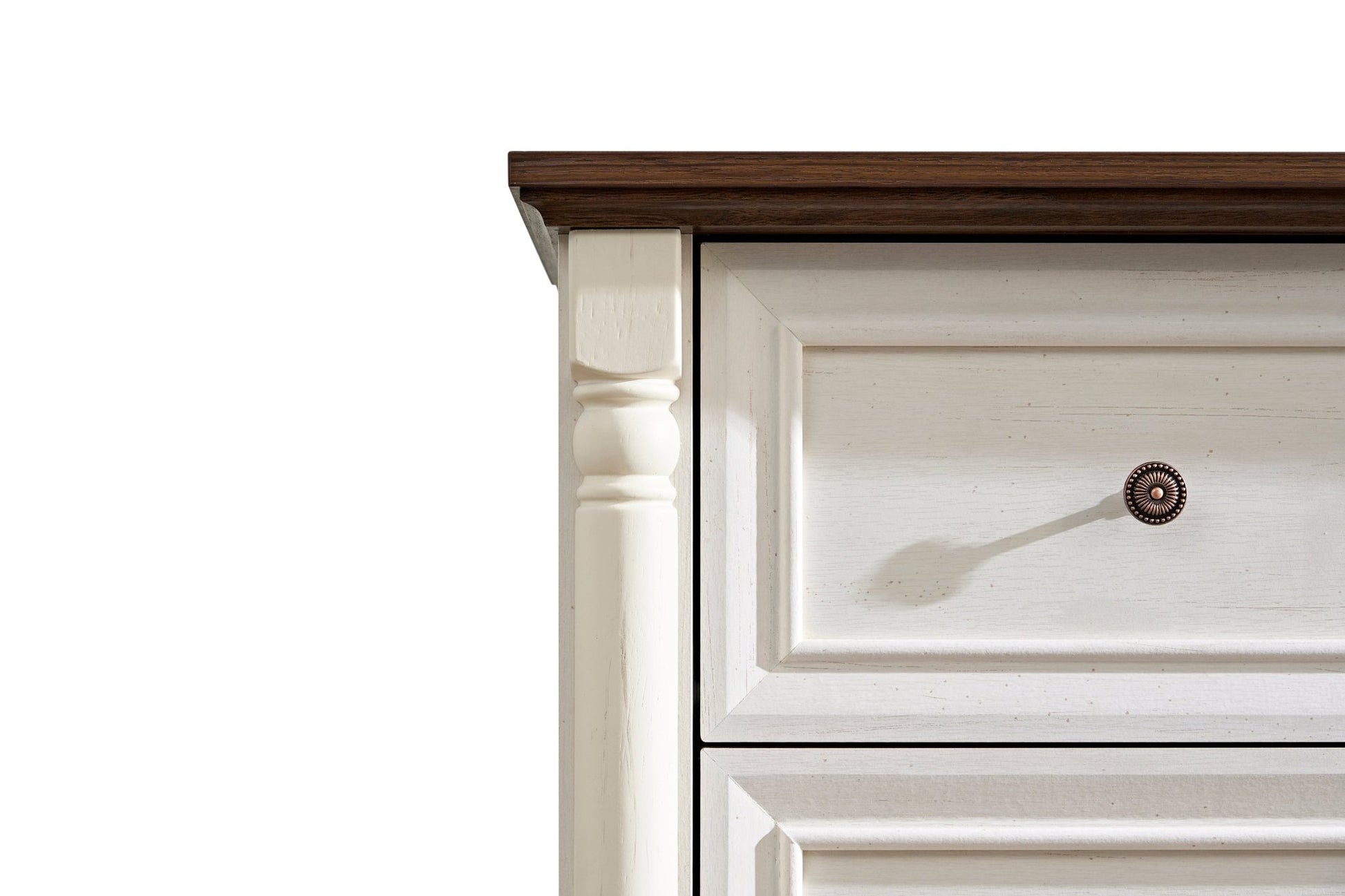 Farmhouse Style 6 Drawer Dresser Chest with Base Wooden Rustic Chest of Drawers, Storage Dresser Organizer for Bedroom, Living Room, Beautiful Sturdy and Durable - 1st Choice Furniture Direct