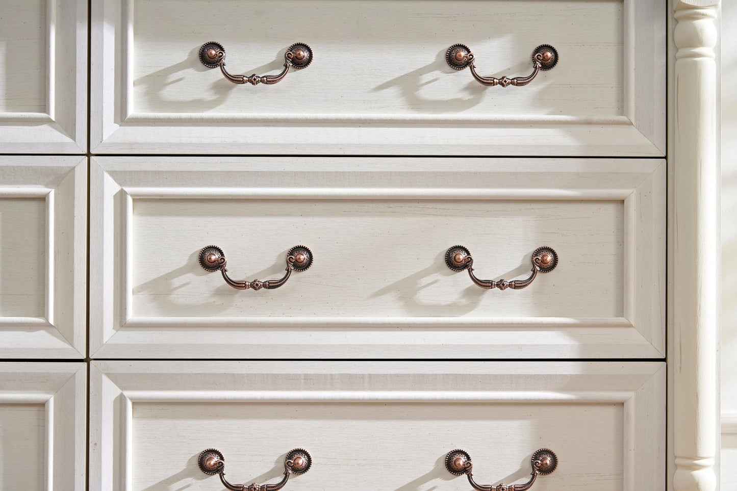 Farmhouse Style 6 Drawer Dresser Chest with Base Wooden Rustic Chest of Drawers, Storage Dresser Organizer for Bedroom, Living Room, Beautiful Sturdy and Durable - 1st Choice Furniture Direct