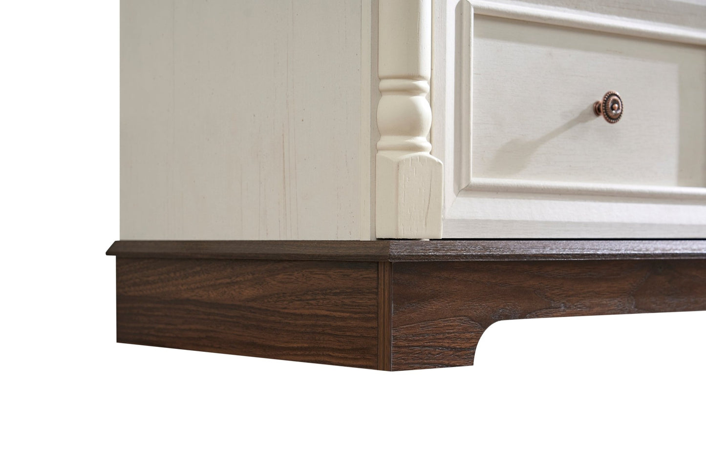 Farmhouse Style 6 Drawer Dresser Chest with Base Wooden Rustic Chest of Drawers, Storage Dresser Organizer for Bedroom, Living Room, Beautiful Sturdy and Durable - 1st Choice Furniture Direct