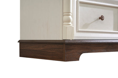 Farmhouse Style 6 Drawer Dresser Chest with Base Wooden Rustic Chest of Drawers, Storage Dresser Organizer for Bedroom, Living Room, Beautiful Sturdy and Durable - 1st Choice Furniture Direct