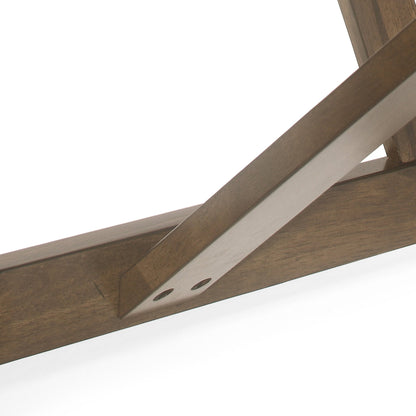 Farmhouse Style Dining Table with Wood - Like Top in Antique Brown, Solid Wood and MDF, 71.00 x 35.50 x 29.50 inches - 1st Choice Furniture Direct