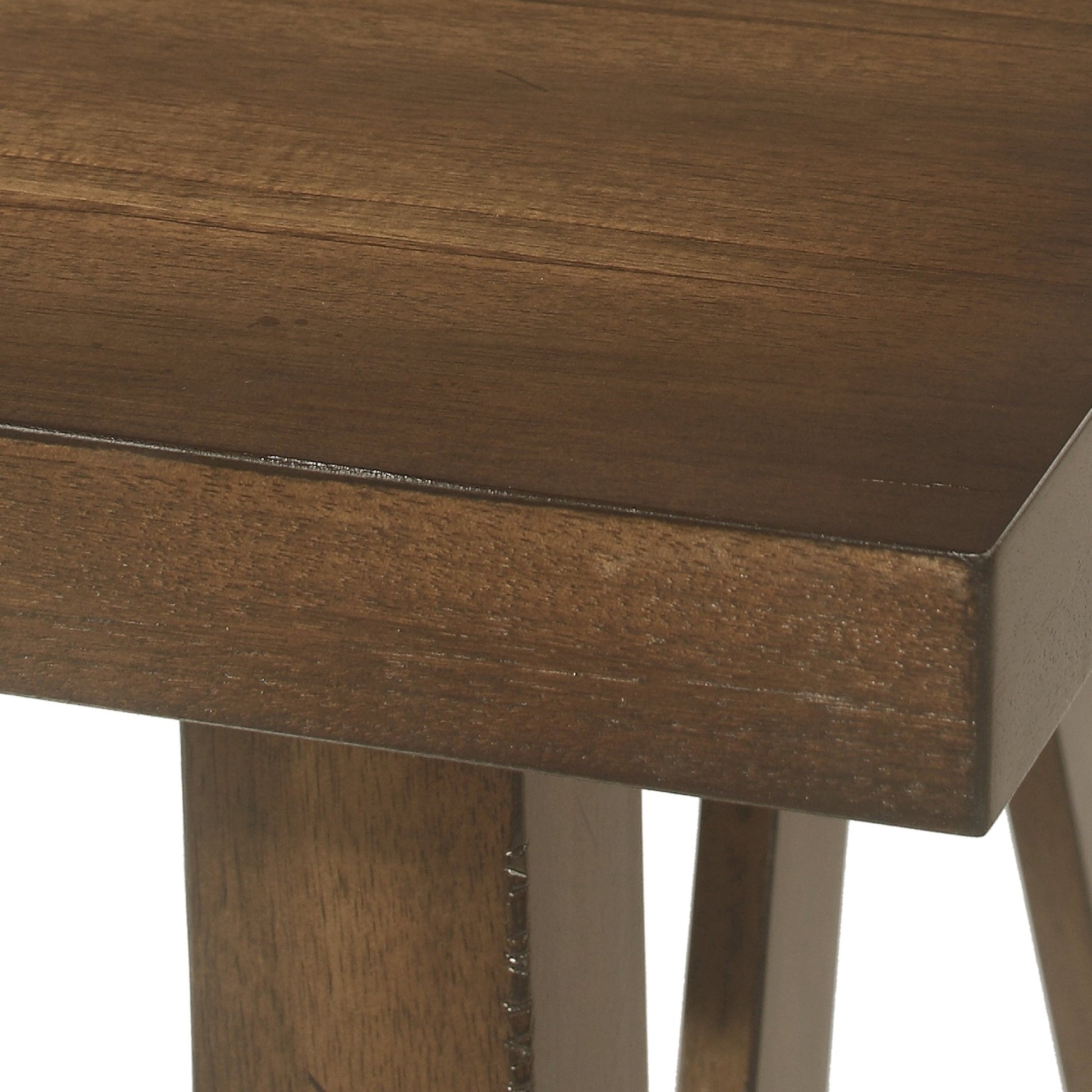 Farmhouse Style Dining Table with Wood - Like Top in Antique Brown, Solid Wood and MDF, 71.00 x 35.50 x 29.50 inches - 1st Choice Furniture Direct