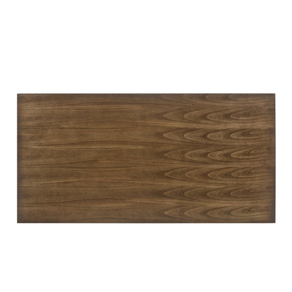 Farmhouse Style Dining Table with Wood - Like Top in Antique Brown, Solid Wood and MDF, 71.00 x 35.50 x 29.50 inches - 1st Choice Furniture Direct